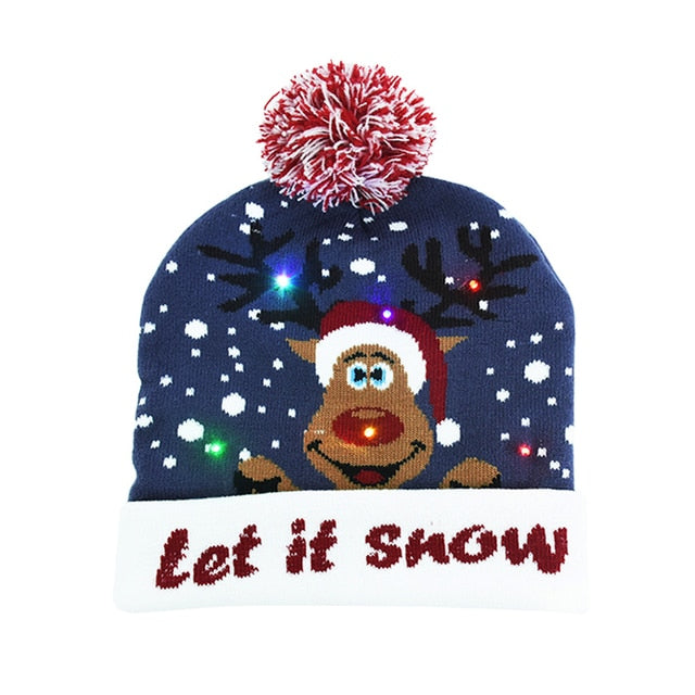 LED Christmas Knitted Beanie