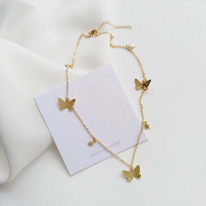 Simple Butterfly Pendant Clavicle Chain