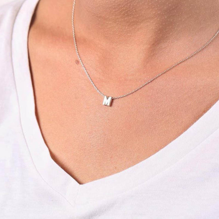 Tiny Initial Fashion Necklace Cut Letters Choker Necklace For Women