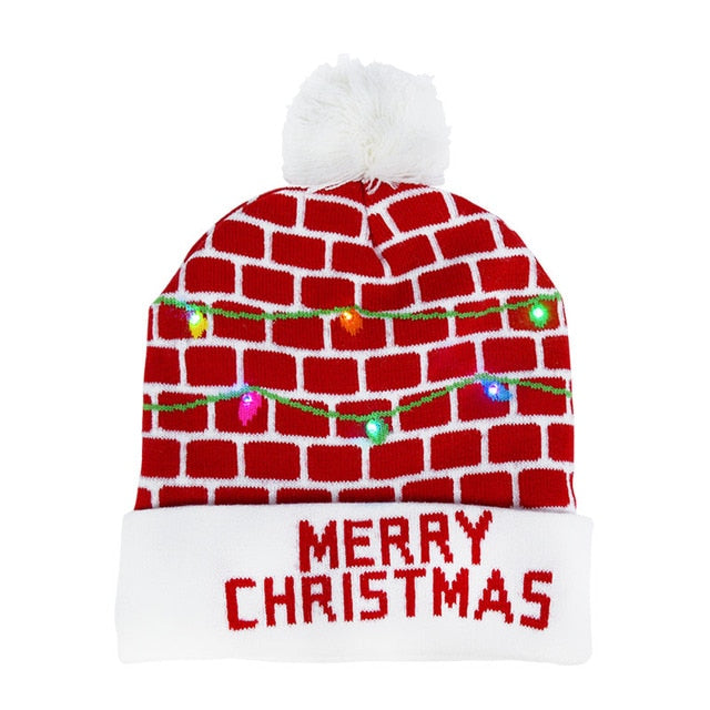 LED Christmas Knitted Beanie