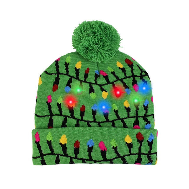 LED Christmas Knitted Beanie