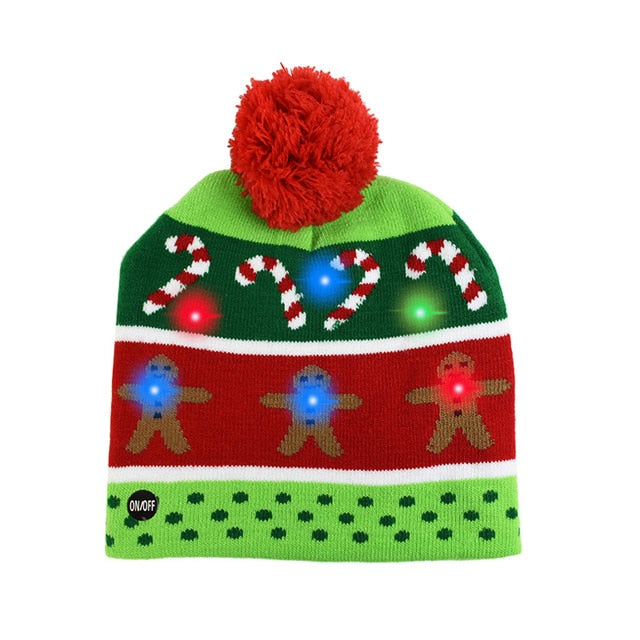 LED Christmas Knitted Beanie