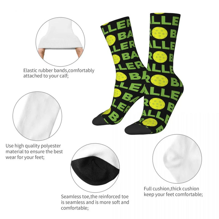 Funny Unisex Pickle Baller Socks