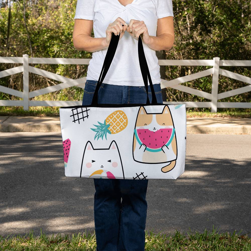 Purrfect Getaway Canvas Tote Bag