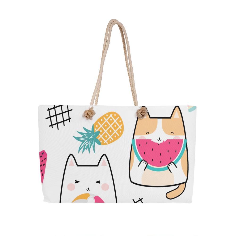 Purrfect Getaway Canvas Tote Bag