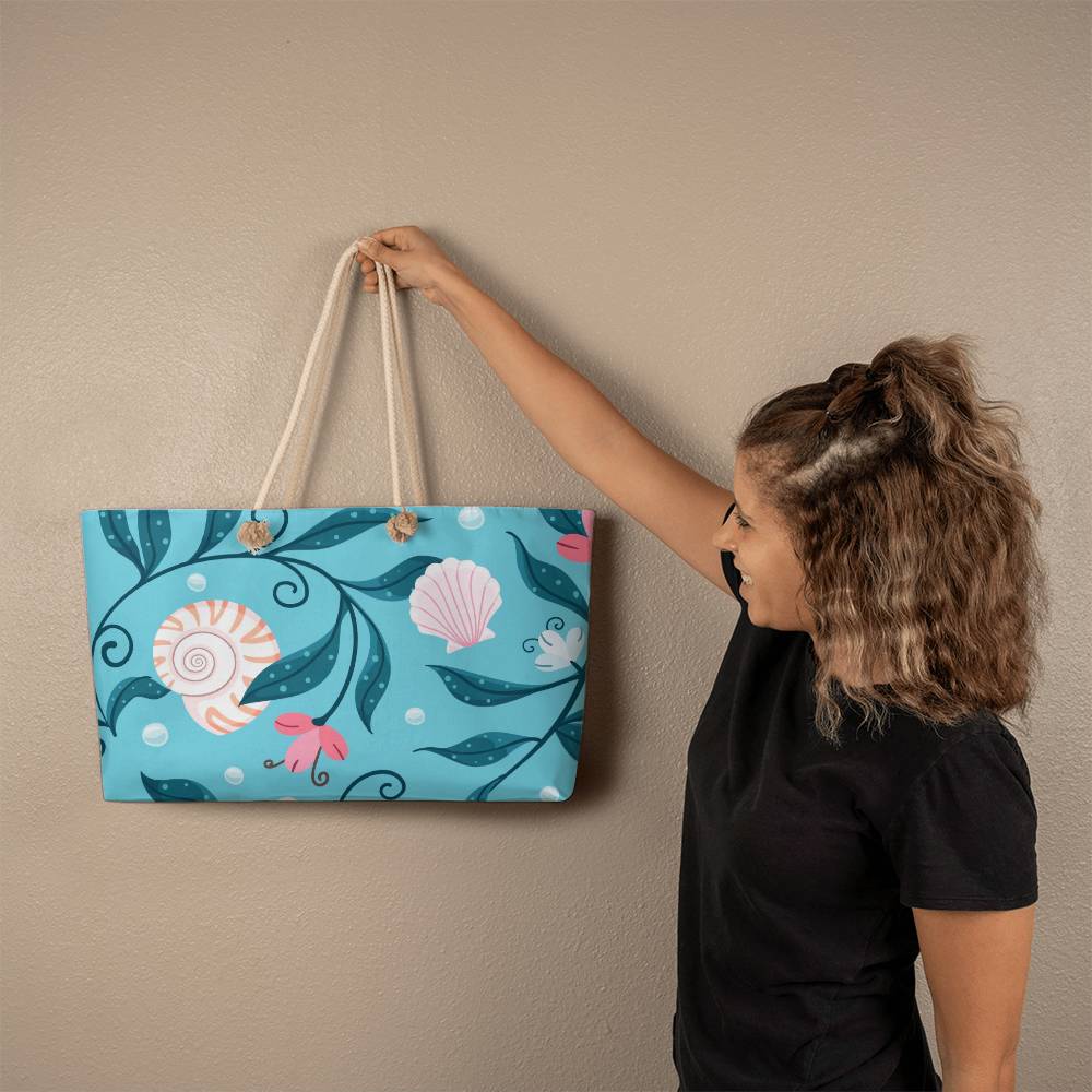 Blue Seashell Tote Bag