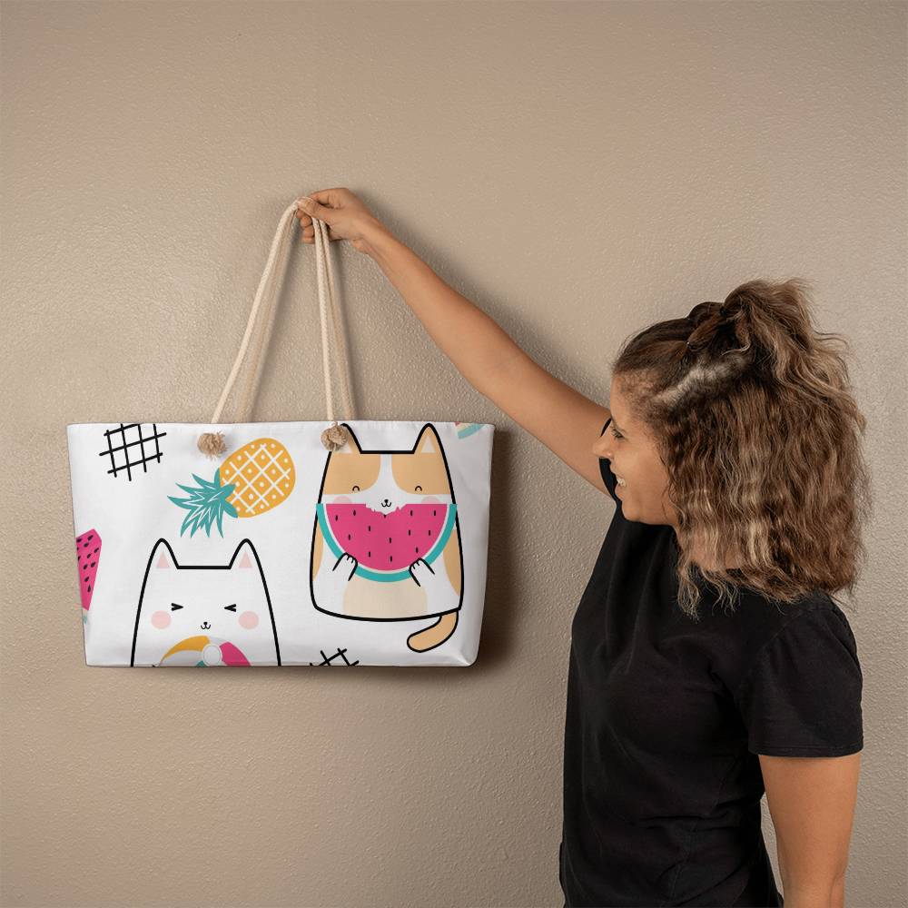 Purrfect Getaway Canvas Tote Bag