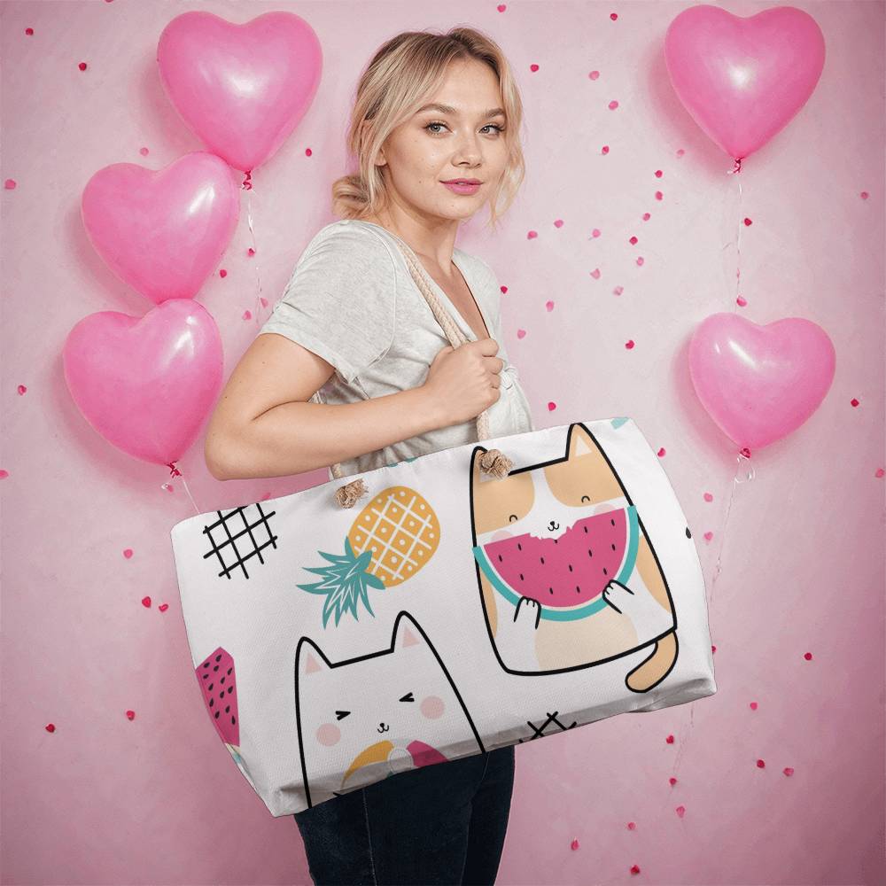 Purrfect Getaway Canvas Tote Bag