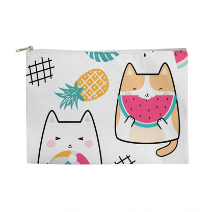 Purrfect Large Zipper Pouch