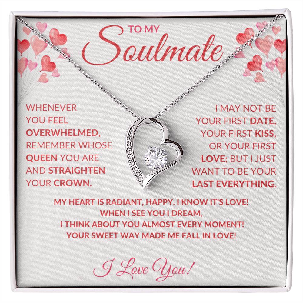 Forever Love Heart Necklace with Valentine's Day Message