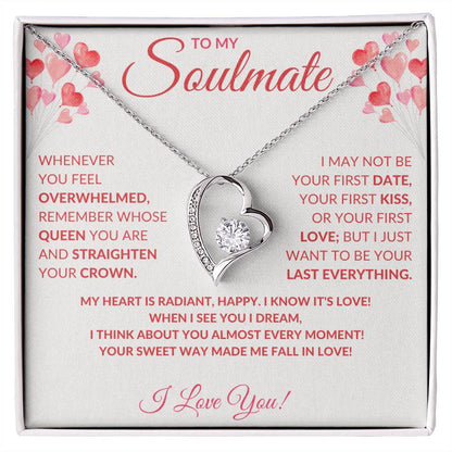 Forever Love Heart Necklace with Valentine's Day Message