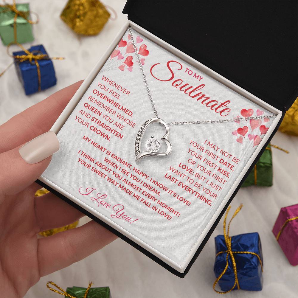 Forever Love Heart Necklace with Valentine's Day Message