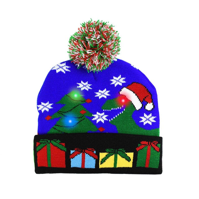 LED Christmas Knitted Beanie