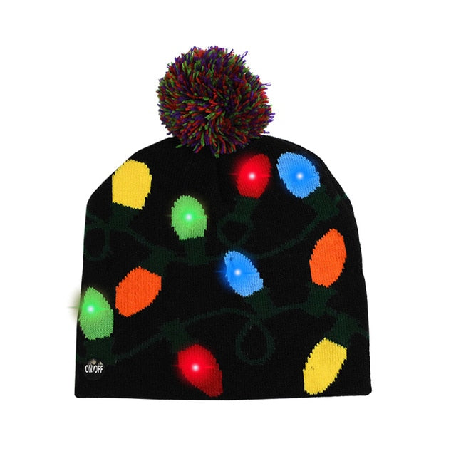 LED Christmas Knitted Beanie