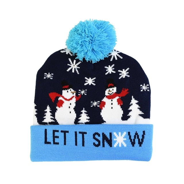 LED Christmas Knitted Beanie