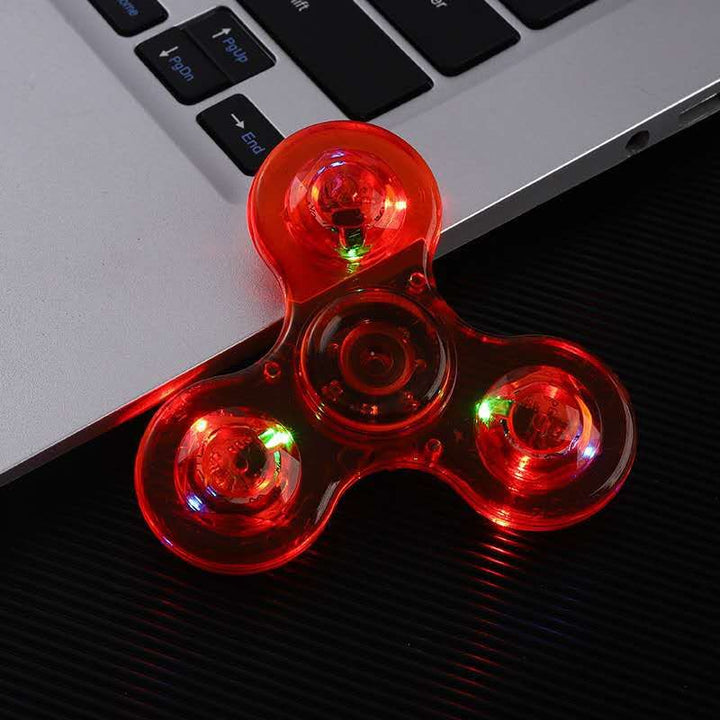 Luminous LED Light Fidget Spinner Hand Top Spinners Glow In Dark Light EDC Figet Spiner Finger Stress Relief Toys