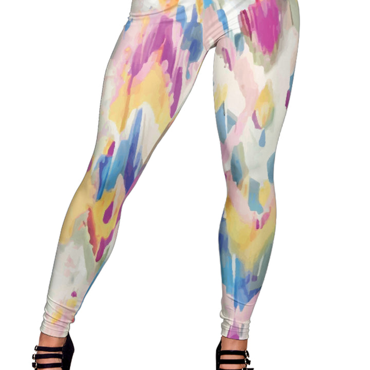 pastel watercolor leggings