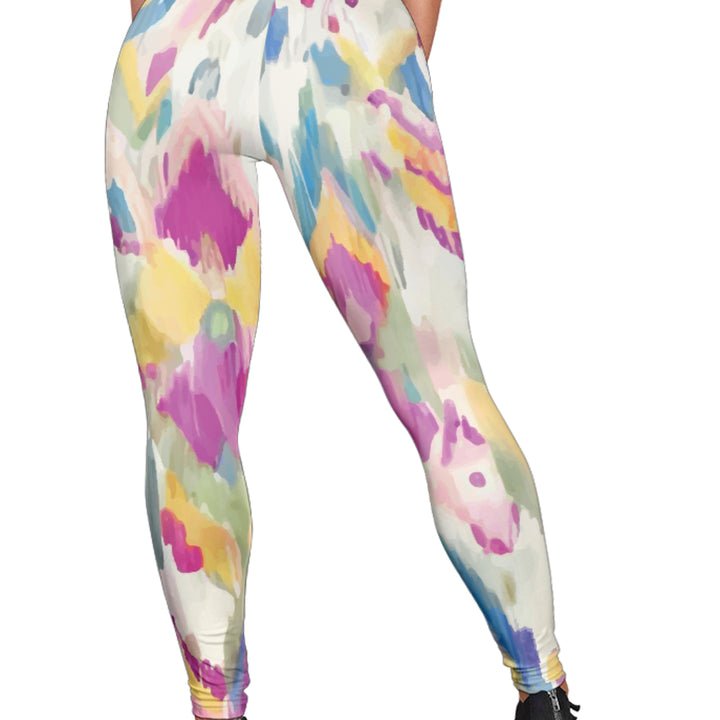 pastel watercolor leggings