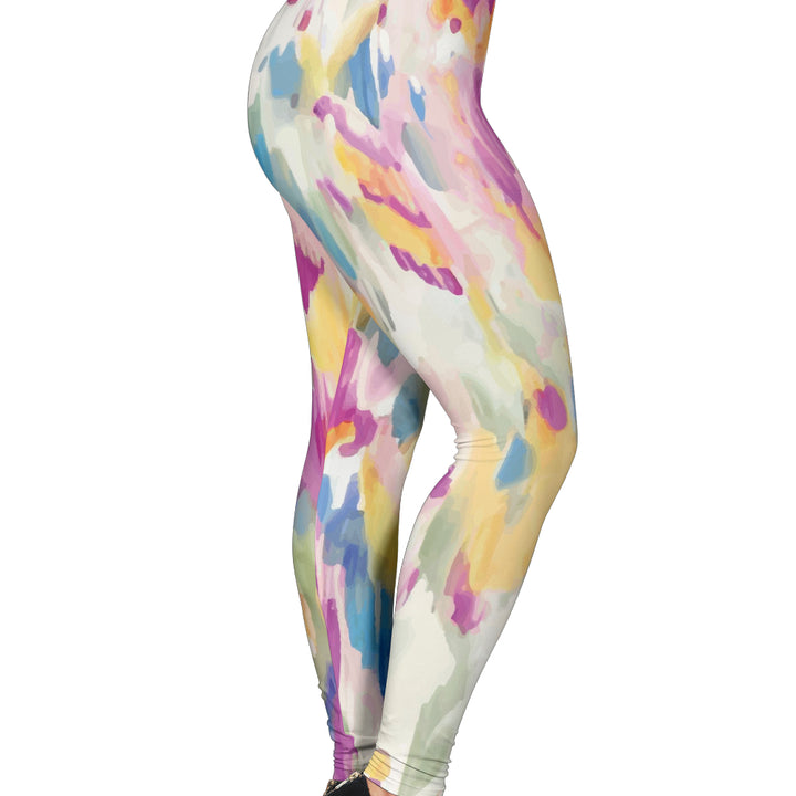 pastel watercolor leggings