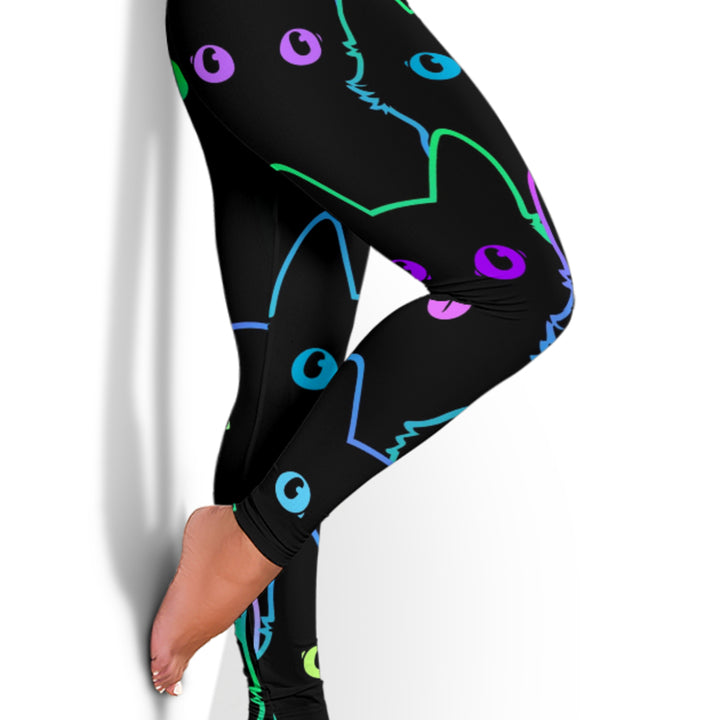 Black cat leggings