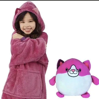 Kids Blanket Hoodie Soft Plush Pet