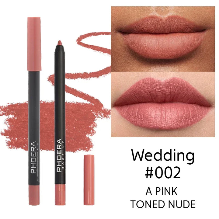 12 Colors Red Brown Lip Liner Pencil Waterproof Matte Lipsticks Natural Long lasting Women Makeup Lip Contouring Pen Cosmetic