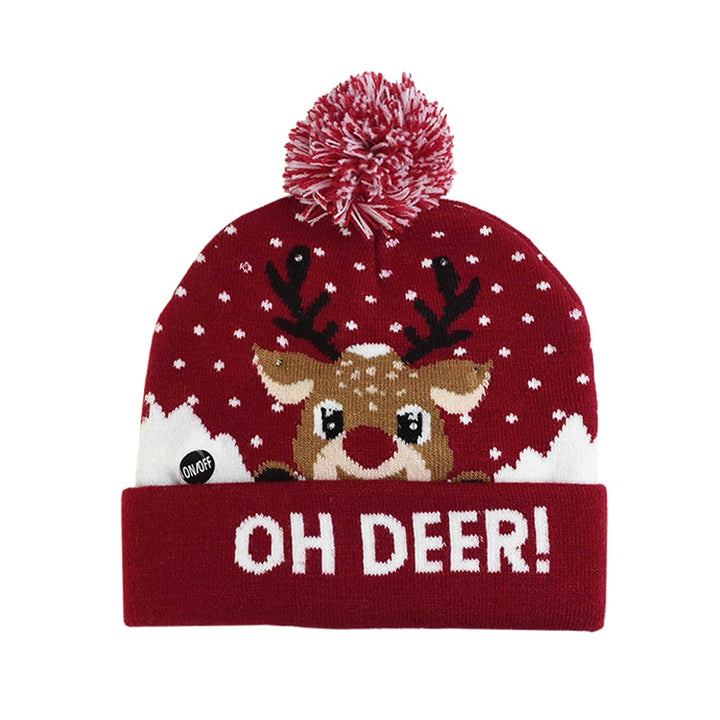 LED Christmas Knitted Beanie