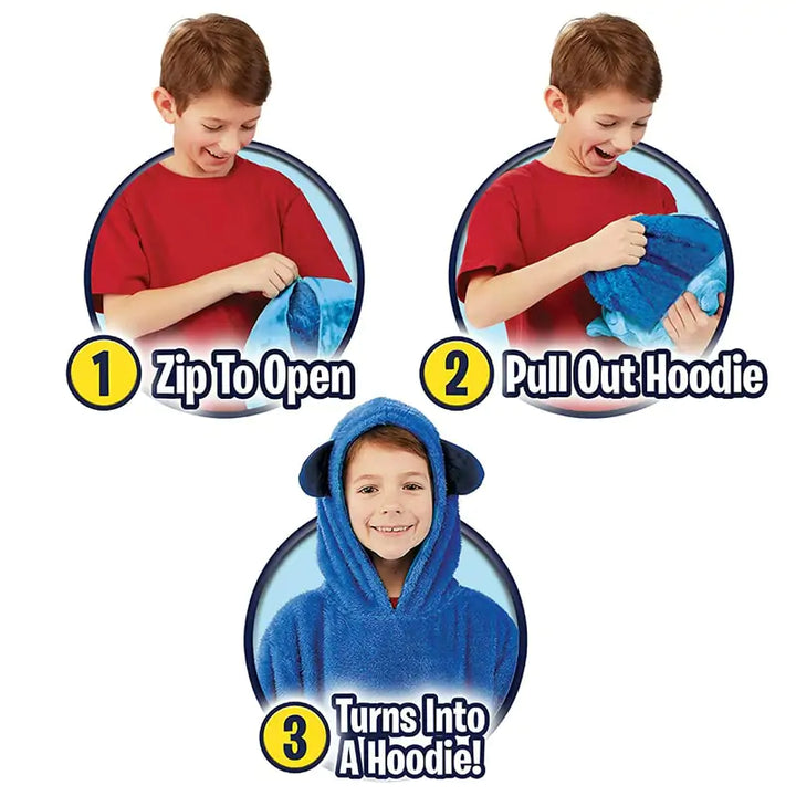 Kids Blanket Hoodie Soft Plush Pet